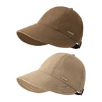 1/2/4 Pack Women's Wide Brim Sun Visor Hat - UPF 50+ Open Top Cap for Ponytails, Golf, and Beach
