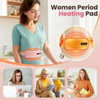 Portable Period Warming Belt for Women & Teen Girls – 5-Level Temp & Vibration, 15/30 Min Timer, Adjustable Strap, USB Rechargeable
