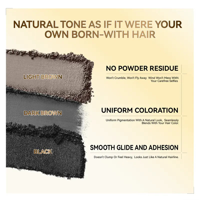 Springorigin Hairline Powder – Root Touch Up, Gray Coverage & Hairline Concealer, 48H Stain-Proof, for Women & Men