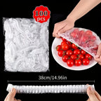 500Pcs Value Pack Disposable Food Covers, Elastic Plastic Bowl Covers, Stretchable Food Wrap for Bowls, Plates, Dishes, BPA Free, Food Grade for Home, Restaurant & Catering