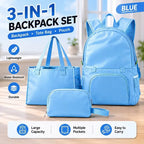 3-in-1 Foldable Convertible Backpack Set –  Lightweight Waterproof Daypack