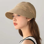 1/2/4 Pack Women's Wide Brim Sun Visor Hat - UPF 50+ Open Top Cap for Ponytails, Golf, and Beach