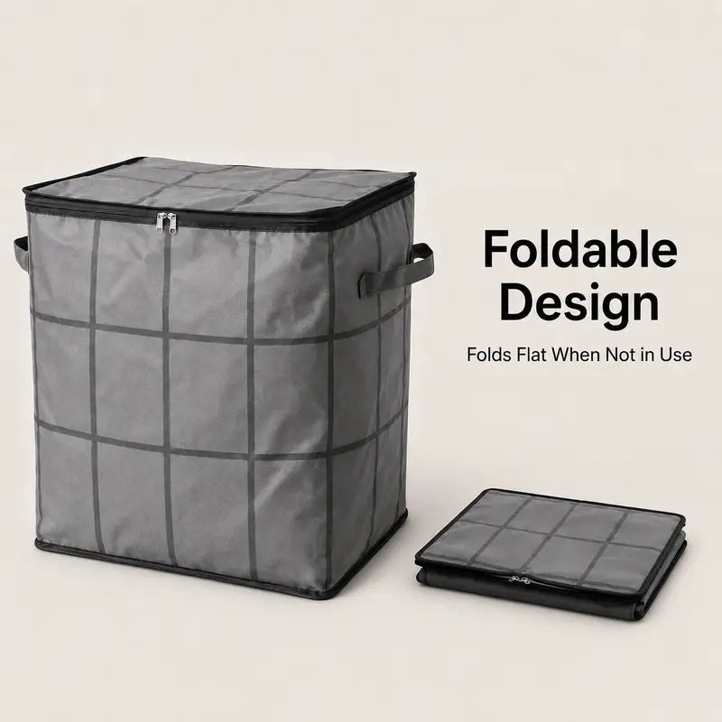 Spacious Moving Storage Bin, Zippered Organizer for Quilts, Bedding & Sweaters