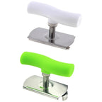 Stainless Steel Jar Opener 2-Pack – Adjustable, Smooth Edge, Ergonomic Grip | Mason Jars, Sauce Cans, All Sizes (White + Green)