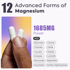 HerAure 20-in-1 Magnesium Complex 1685mg – Brain Fog Relief, Calm Mind, Sleep & Stress Support (12 Forms + B6, Zinc)