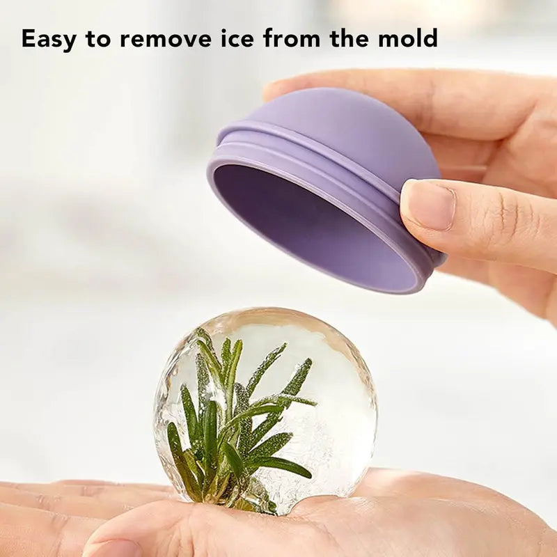 Light Bulb Ice Ball Maker Mold – Silicone Round Ice Sphere Tray, Easy Release, 4-Pack for Cocktails & Whiskey
