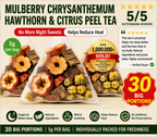 Mulberry Chrysanthemum Hawthorn & Citrus Peel Tea – No More Night Sweats, Helps Reduce Heat  | Pure & Natural Herbal Tea
