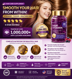 BARUBT Hair Vitamin Oil Capsules – Moroccan Oil, Jojoba, Keratin, Vitamins A C E | 40 Capsules, Repairs Dry Frizzy Damaged Hair