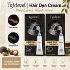 Tgideas Hair Dye Comb & Cream – Gentle Grey Coverage with Hyaluronic Acid