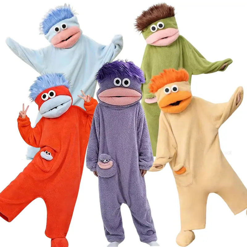 Msrlassn Funny Monster Wearable Blanket Hoodie Adult Onesie – Oversized Soft Fleece Unisex Hooded Loungewear