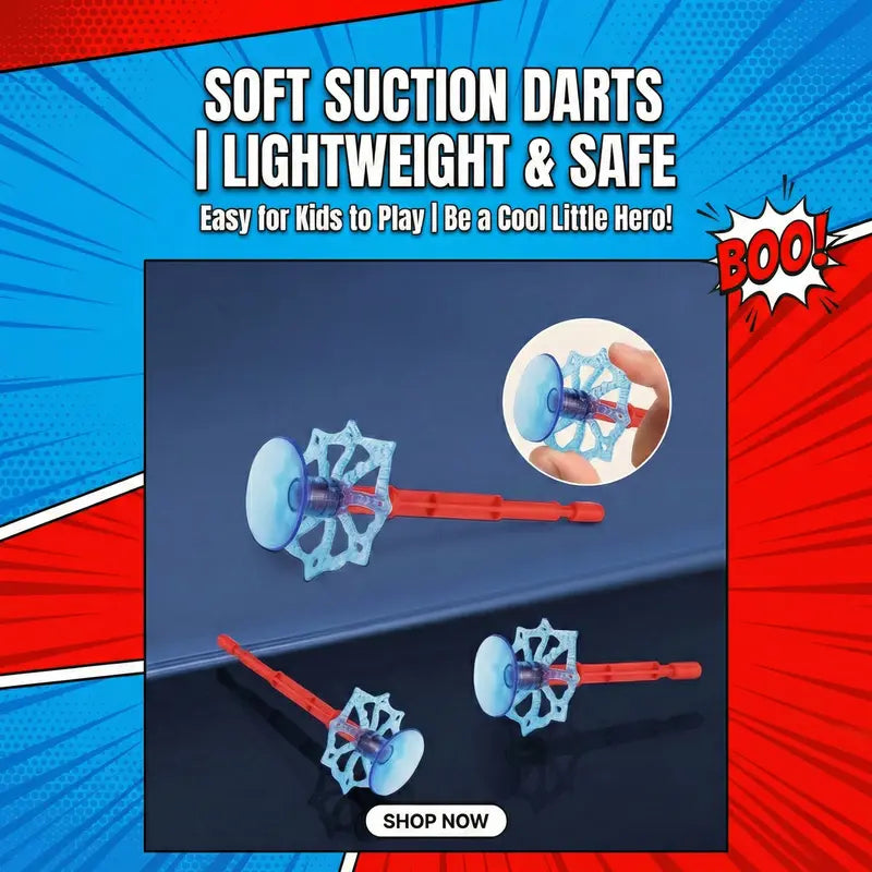 Spider-Hero Wrist Launcher Toy Set — Suction Cup Dart Shooter Glove for Kids Ages 4+