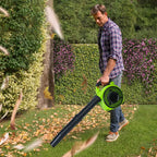 Explorinox 2-Stroke Handheld Leaf Blower, 26cc Gas Powered Blower for Lawn Care, Snow Blowing & Yard Cleaning