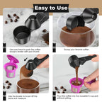 Protein Powder Funnel with Sliding Scoop & Container – BPA-Free Portable Gym Supplement Funnel