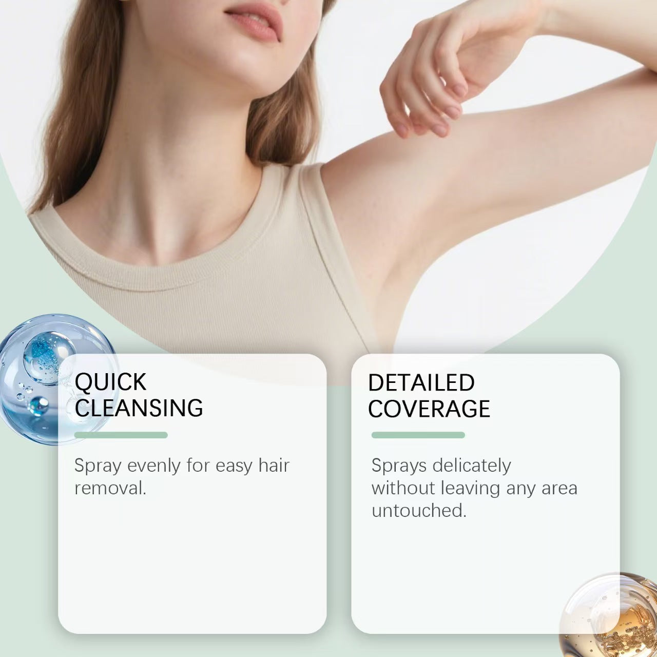 Quick cleansing and detailed coverage spray demonstration