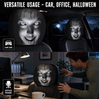 Halloween Car Decor Set! 2-Pack Breathable Ghost Face Headrest Covers, Upgrade Comfort Dust Cover, Immersive Horror Atmosphere Car Accessories Interior
