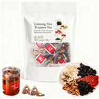 Ginseng Five Treasures Tea | Premium Ginseng & Herbal Blend | Liver and Kidney Nourishing Vitality Tea | Supports energy, detox, and overall vitality | Natural health gift box for adults, Christmas gift set