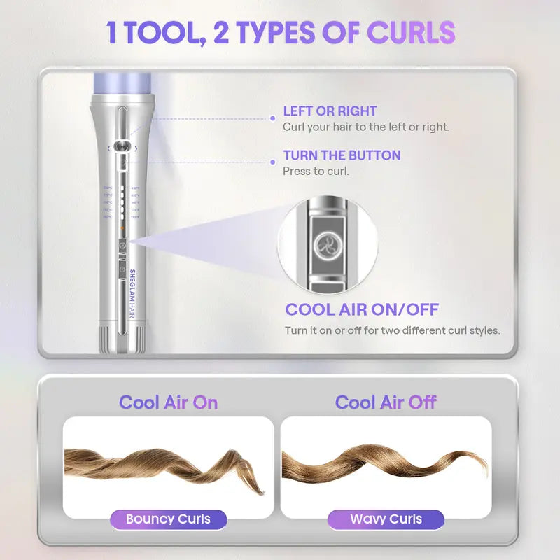 SHEGLAM HAIR One Touch Airflow Styler Pro Automatic Curling Iron