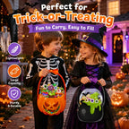 Transparent PE Holiday Gift Bags - Clear Pumpkin Bags for Halloween, Christmas, Valentine's Day & Easter Candy Storage