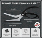 Pizza Scissors with Non Stick Slice Server - 4 in 1 Kitchen Scissors (Black Spatula)