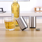 Automatic Push-Down Bottle Opener — Stainless Steel Beer Cap Remover for Home, Camping & Travel