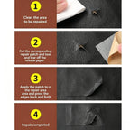 Leather Repair Patch Self Adhesive Leather Stickers for Car Seats Black Faux Leather Fabric for Upholstery Vinyl Seat Tape for Furniture, Couch Patch Kit for Cars Interior
