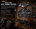 🔥Father’s Day 49% Off 💀"This Is My Happy Place" Garage Wall Sign