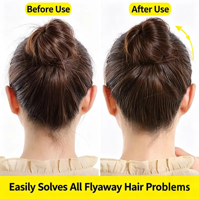 U Shape Hair Finishing Fixer Comb Set (3 Pieces) – Stretchable Flyaway Hair Pins with Wavy Spring Design