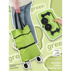 Portable Shopping Cart Foldable Grocery Trolley Lightweight with Wheels for Home Delivery Handcart Small Trailer Ideal for Shopping Tasks