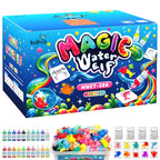 Kiditos Magic Water Elf Toy Kit – 20 Magic Gels & 10 Molds, DIY Squishy Maker Aqua Fairy Water Pets, Sensory STEM Craft, Party Favors & Birthday Gifts for Kids Ages 3+