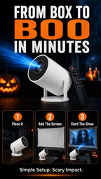 Halloween Window Projector 720P with Projection Screen