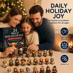 24-Day Highland Cow Advent Calendar – Christmas Countdown Gift Box with Collectible Festive Holiday Home Decor Toy Set