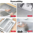 Aluminum Foil Kitchen Wall Sticker – Peel & Stick, Waterproof Oil-Proof Heat-Resistant up to 120°C |Self-Adhesive Contact Paper | Kitchen, Bathroom, Drawer Liner