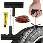 Tire Repair Kit with Levers, Adhesive Strips & Screws for Car & Motorcycle