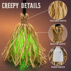 Animated Halloween Witch Broom with Lights, Music & Motion
