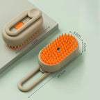 Steam Pet Hair Remover – 3-in-1 Cat & Dog Grooming Brush with Adjustable Steamy Mist