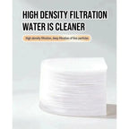 50 Cotton Filter Bags Disposable Cotton Faucet Filter Bags With 5 Fastening Straps, Splash-Reducing Tap Water Sediment Filter Sock with Elastic Cuff for Kitchen & Bathroom Faucets