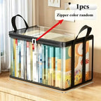 Large Clear Plastic Storage Box with Zipper Lid – Heavy-Duty Organizer for Home, Camping & Moving.