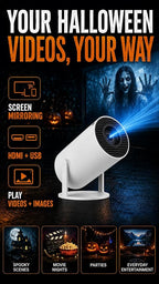 Halloween Window Projector 720P with Projection Screen