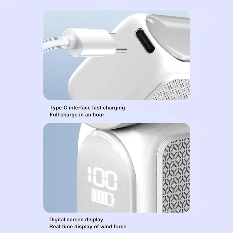 Portable handheld fan lifestyle use