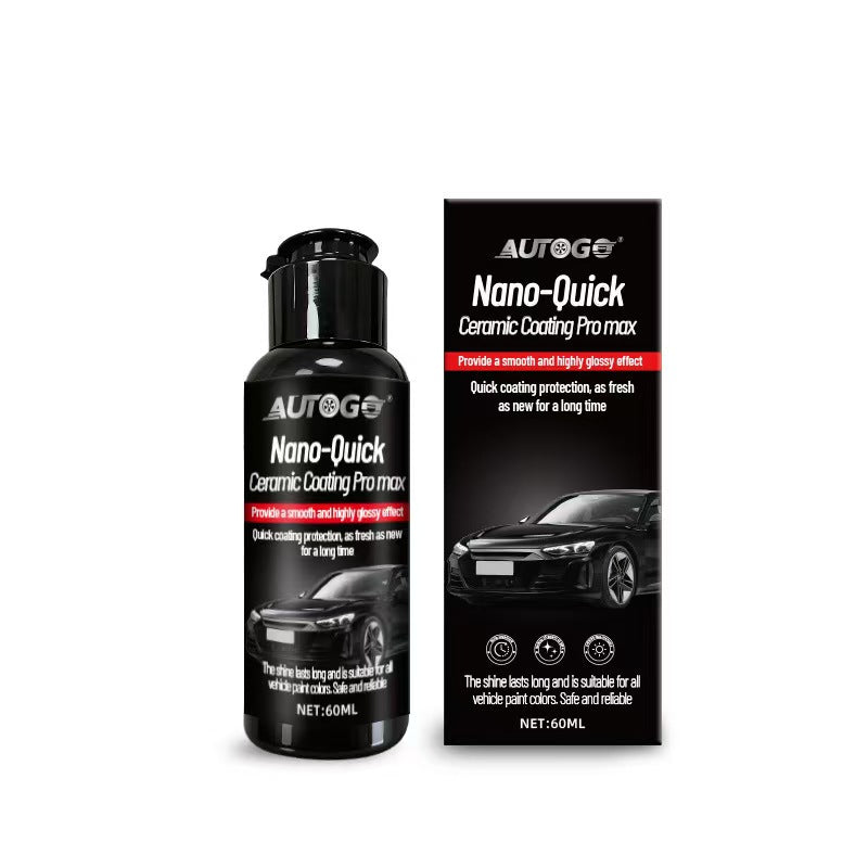 AUTOGO Nano-Quick Ceramic Coating Pro Max 60ml bottle and box - smooth and highly glossy effect