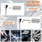 Universal Socket Tools Gifts for Men - Grip Socket Set with Power Drill Adapter