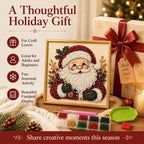 Christmas Themed Pearl Art DIY Kit – Santa & Wreath Mosaic Wall Art
