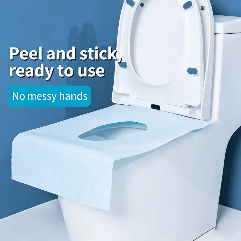 4 non-slip adhesive strips - stick to toilet seat without removing stickers