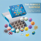 Bath Bombs with Surprise Inside, 12 Pack – Dinosaur Egg & Ocean Theme (Sea Animal)