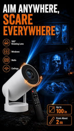 Halloween Window Projector 720P with Projection Screen