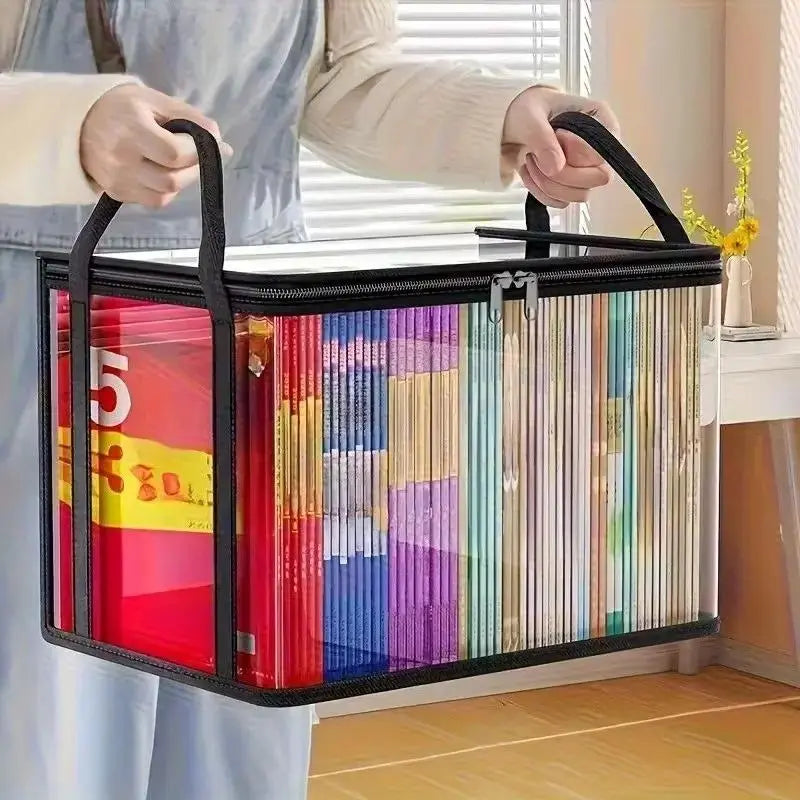 Large Clear Plastic Storage Box with Zipper Lid – Heavy-Duty Organizer for Home, Camping & Moving.