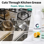 CLEENO Multi-purpose Foam Mousse Kitchen Grease Remover Cleaner