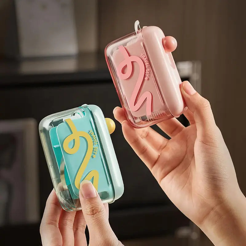 Travel Dental Floss Pick Dispenser Case — Auto Pop-Up, Portable & Refillable