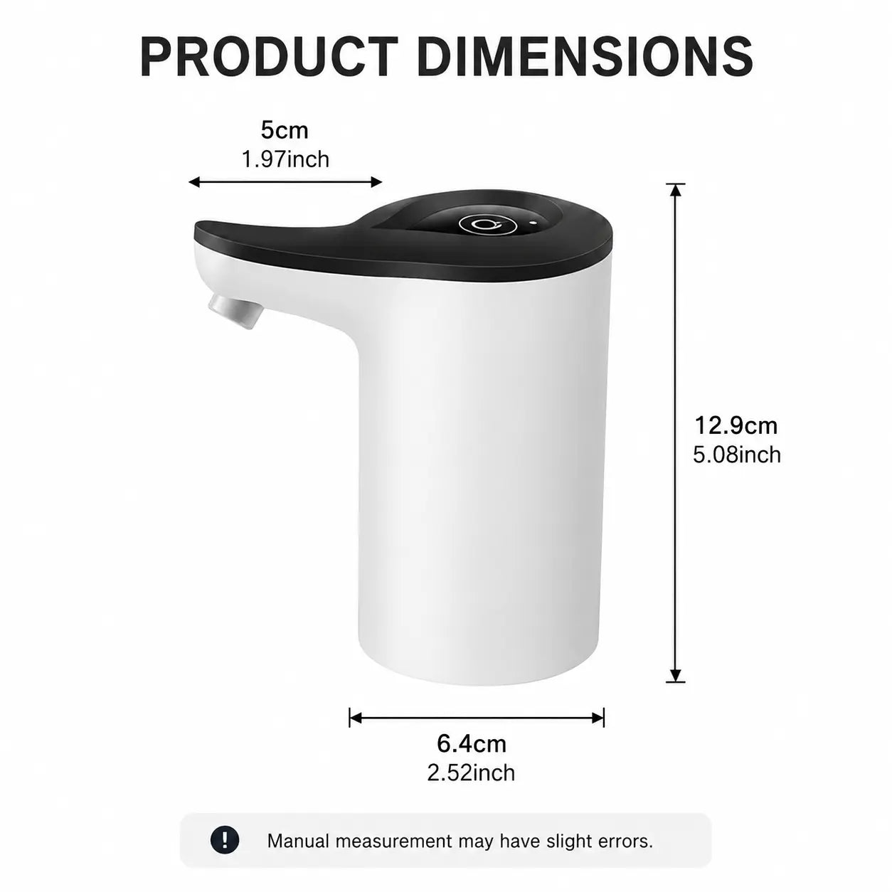 1 Count Smart Water Bottle Dispenser Pump, One-Touch Operation Low Noise Leak-Proof Design for Home Office Daily Use