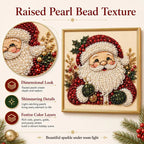 Christmas Themed Pearl Art DIY Kit – Santa & Wreath Mosaic Wall Art